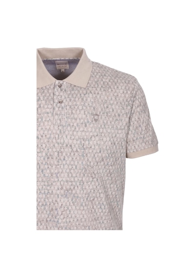 Erkek Polo Yaka Tişört Vizon Slim Fit Ribanalı Kol Pamuklu Baskılı T-shirt Ncs Jeans 1253-vizon Vizon