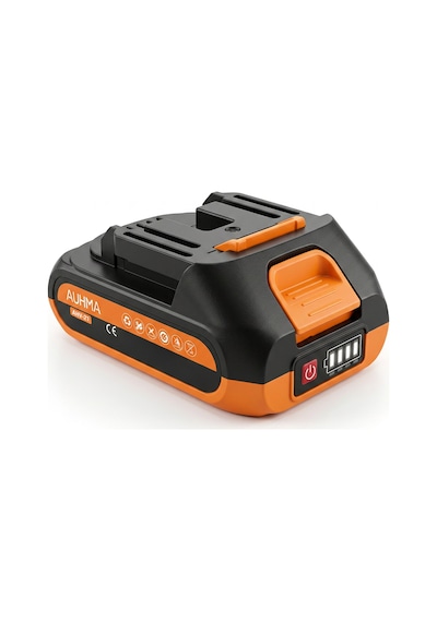 Auhma Ahv-21 18.5v 2.0ah Li-ıon Şarjlı Batarya Type-c Şarj Girişli, Led Göstergeli Yedek Süpürge A Turuncu