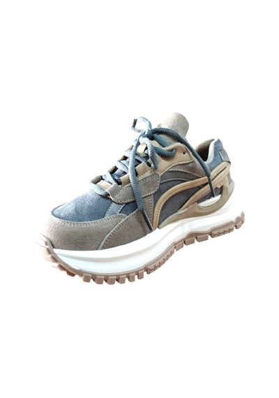 Guja 25k331-2 Kadın Süet Sneaker Spor Ayakkabı Camel Siyah