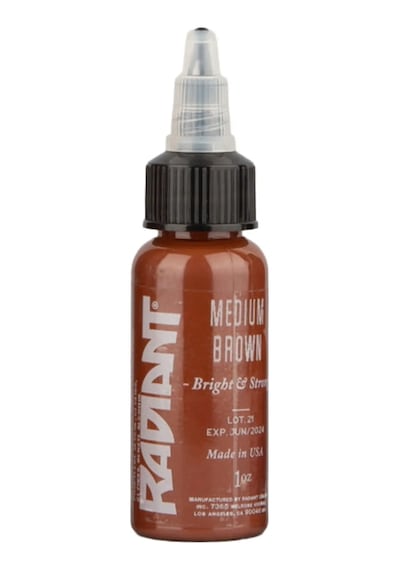 Medium Brown Radiant Dövme Boyası 30ml Orta Kahverengi Profesyonel Tattoo Ink