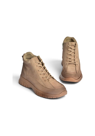 Fox Shoes Z555663401 Vizon Hakiki Deri Nubuk Kadın Bot
