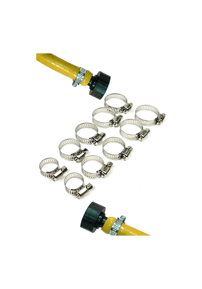 Mucit Home Metal Kelepçe Seti 10 Adet Hortum Boru Sıkma Kelepçesi 18-20-23-25-27 Mm 0 - 10 CM
