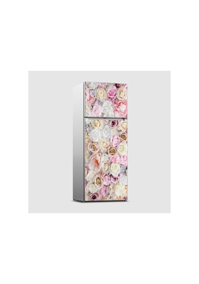 Pembe Çiçek Bahçesi Buzdolabı Kaplama Sticker Kendinden Yapışkanlı Folyo 75x200 Cm