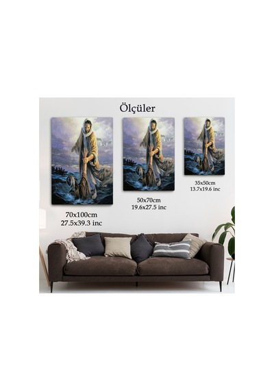 İsa Peteri Kurtarıyor Tablo, Hırıstıyan Hediyesi, Jesus Saving Peter