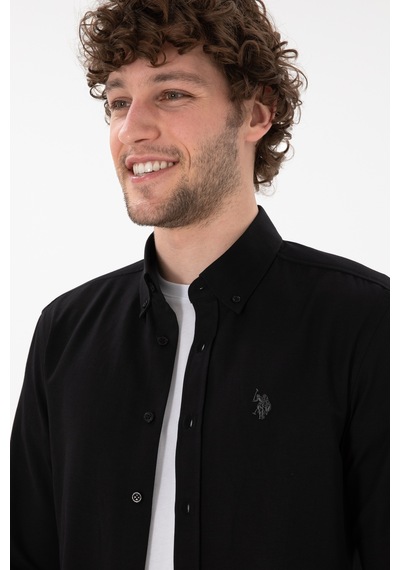 U.s. Polo Assn. Erkek Siyah Gömlek Basic 50306338-vr046 Siyah