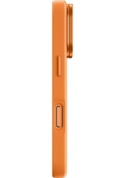 Apple Uyumlu iPhone 17 Pro M-safe Şarj Özellikli Standlı Amazingthing Glamour Mag Serisi Pu Kapak Turuncu Turuncu