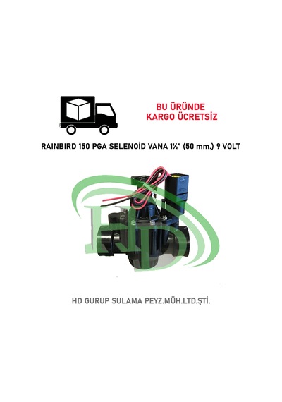 Rainbird 150 Pga Selenoid Vana 1½" Bsp (50 Mm.) 9 Volt