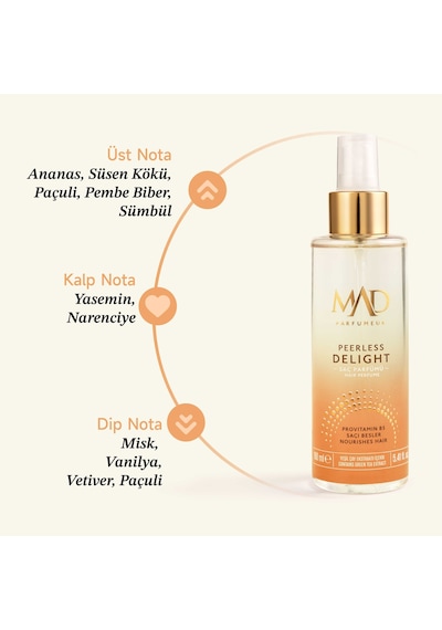 Mad Peerless Delight Saç Parfümü 160 ML