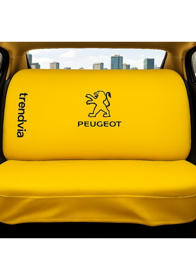 Peugeot Uyumlu Ön Arka Koltuk Kılıfı Penye Servis Kılıfı Oto Koruma Seti Sarı