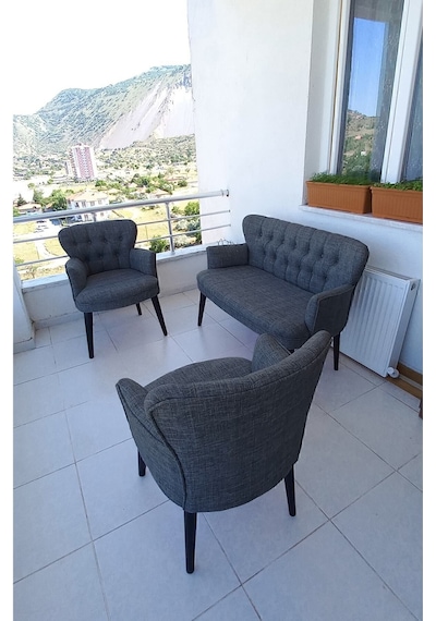 Azra Mobilya Balkon Koltuğu-berjer-koltuk Takımı -çay Seti Koltuk-gri-keten -ofis Koltuğu -ahşap Gri Azra Mobilya Balkon Koltuğu-berjer-koltuk Takımı -çay Seti Koltuk-gri-keten -ofis Koltuğu -ahşap Gri