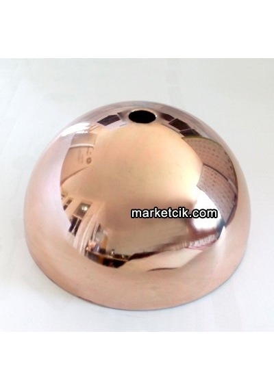 Marketcik Avize. Abajur için Yuvarlak Bakır Metal Rozans 10 Cm