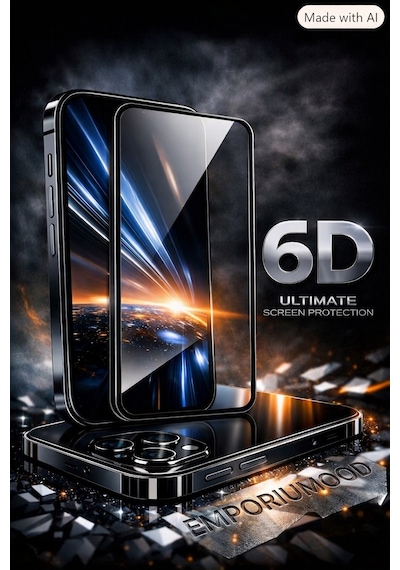 Xiaomi Redmi Note 10S Kırılmaz Cam 6D Ekran Koruyucu 1 Adet 6D Kırılmaz Cam