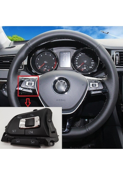 Volkswagen Direksiyon Düğme Tuş Takımı Sol Taraf 5G0959442 - 28063533
