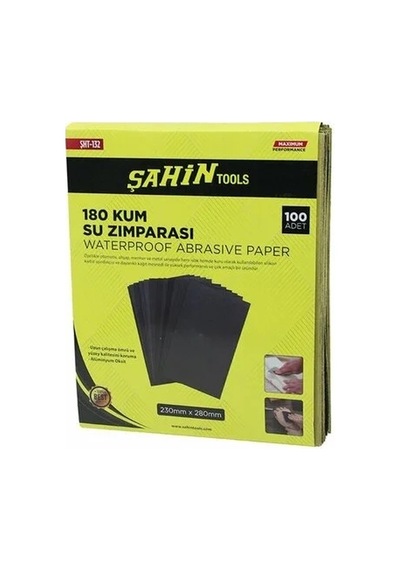 100 Adet 180 Kum Kağıt Su Zımparası 230x280mm 5468