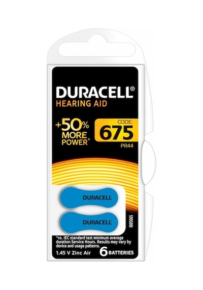Duracell Activair PR44 675 Numara İşitme Cihazı Pili 6 x 10'lu