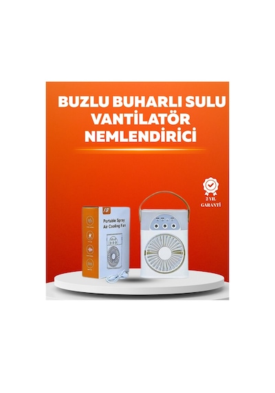Mini Usb Klima Fan 3 Kademeli Spreyli Hava Soğutucu Taşınabilir