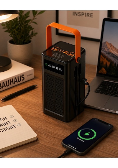 Güneş Enerjili Hızlı Şarj Powerbank Taşınabilir Yüksek Kapasiteli 80.000 - Lisinya