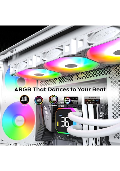 Lexroo E28 Argb 120 Mm Kasa Fanı, Gelişmiş Soğutma Verimliliği İçin 28 Mm Kalınlığında Fan Standart
