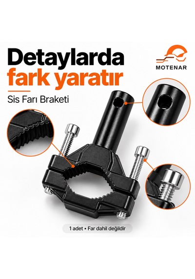 Motenar Motosiklet Sis Farı Braketi Montaj Ayağı 1 Adet
