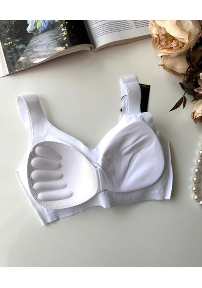 Carla Balensiz Dikişsiz Push-up Invisible Ice-silk Görünmez Süt Beyaz