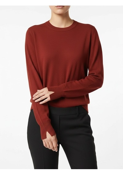 Sisley Kaşmir Karışımlı Regular Fit Kazak Kadın Koyu Kırmızı Kazak - 325a102hm100f