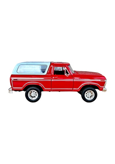 1978 Ford Bronco Hard Top 1:24 Ölçek Die-cast Metal Model Araba - Kırmızı/beyaz - Motor Max Çok Renkli