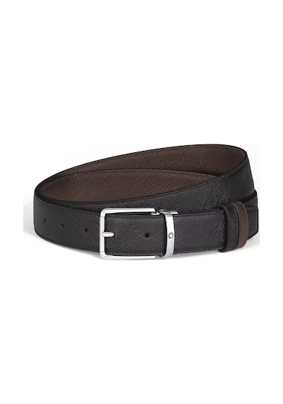 Montblanc Everyday Sartorial Deri 30 Mm Çift Taraflı Kemer 222359 Kahverengi