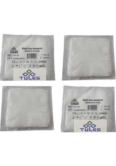 Tules Steril Hidrofil Gazlı Bez Kompres 30 x 80 CM 10 Adet