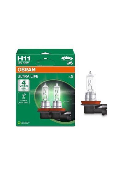 Osram 12v H11 Ampul 55w Ultra Lıfe 4 Kat Uzun Ömürlü 2 Ad
