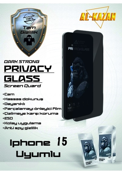 Pp Apple Uyumlu iPhone 15 Hayalet Ekran Koruyucu Ultra İnce Şeffaf, Anti Çizik & Darbeye Dayanıklı Koruma