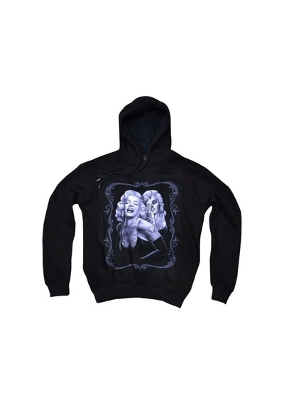 Marılyn Monroe Baskılı Çocuk Sweatshirt Siyah