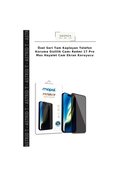 Özel Seri Tam Kaplayan Telefon Koruma Gizlilik Camı Redmi 17 Pro Max Hayalet Cam Ekran Koruyucu