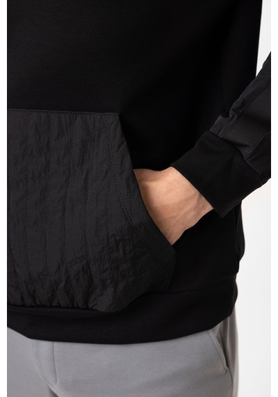 Backandbond Regular Fit Kapüşonlu Sweatshirt Siyah