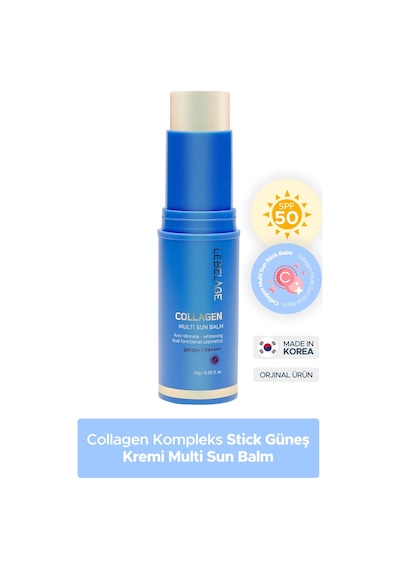 Lebelage Kuru Cilt İçin   Stick Güneş Koruyucu Collagen Sun Balm SPF 50+/PA ++++