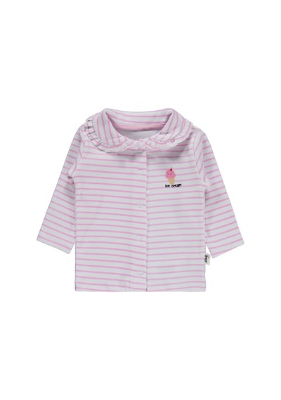 Civil Baby Çizgi Empirme 1-9 Ay Pijama Takımı - Beyaz