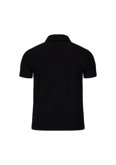 Hatemoğlu Siyah Regular Fit Apaş Yaka Gömlek