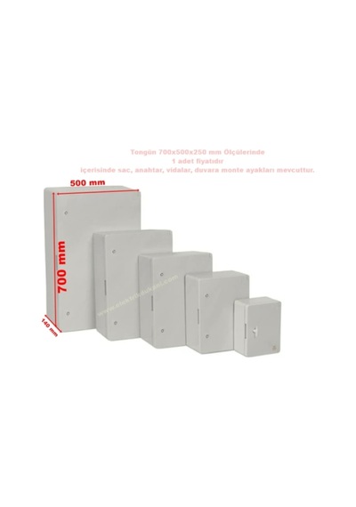 700x500x250mm Taban Saclı Abs Plastik Pano Boş