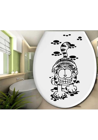 Garfield Klozet Kapağı Sticker