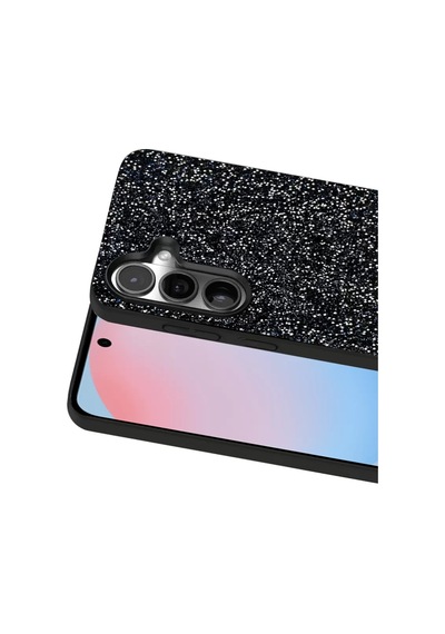 Onegif Samsung Galaxy S24 Fe Uyumlu Bright Simli Kapak - Siyah