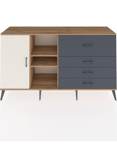 Hyperion Konsol 4 Raflı 4 Çekmeceli Tek Kapaklı 176x44x99 Çam-ay Çam-aytaşı/antrasit Hyperion Konsol 4 Raflı 4 Çekmeceli Tek Kapaklı 176x44x99 Çam-ay Çam-aytaşı/antrasit