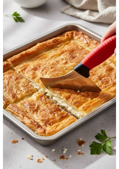 Redmaster Serisi Börek Bıçağı-dalgalı Ağız Profesyonel Kullanım Kırmızı - Siyah
