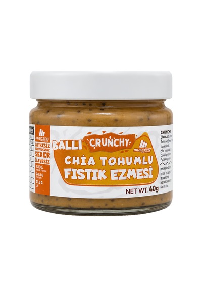 Mustang Nutrition Ballı Chia Tohumlu Fıstık Ezmesi 40 Gr