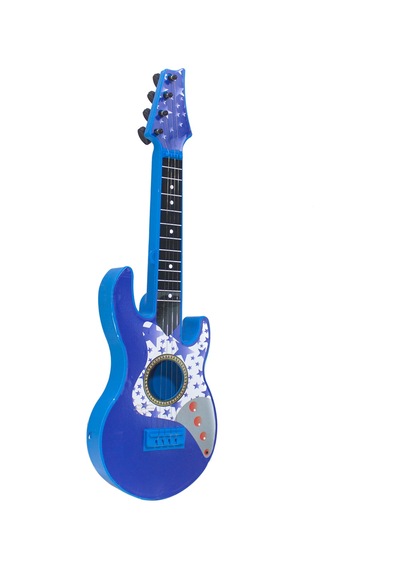 Rock Gitar Oyuncak Metal Telli 45 Cm Mavi