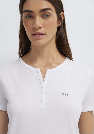 Mavi - Mavi Logo Baskılı Beyaz Tişört 1613981-620