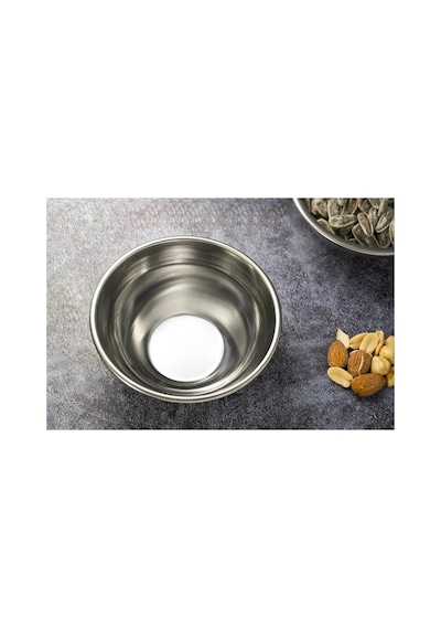 6 Adet Çelik Kedi Köpek Mama Ve Su Kabı Çap 12 Cm Yükseklik 4cm