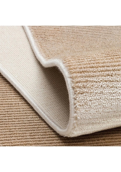 Hoom Rugs Como Nap 01 Latte Viskon & Floş Sık Dokuma Modern Salon Halısı Krem