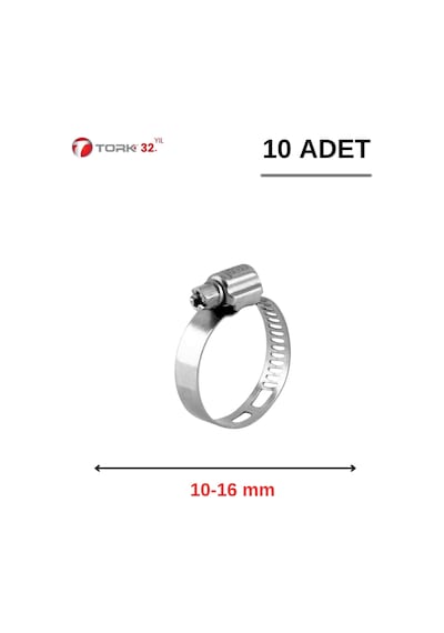 Hortum Kelepçe 10-16mm - 10 Adet Diğer