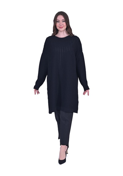 İnvee Ripple Triko Hırka Siyah-659 Siyah