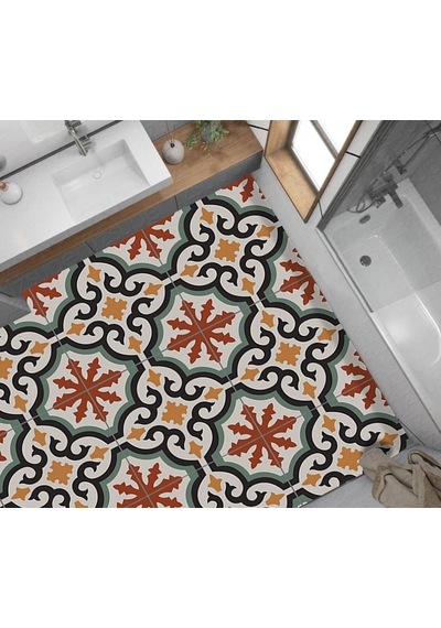 Yer Kaplama Zemin Kaplama Folyosu 65x130 Cm Vintage Tiles