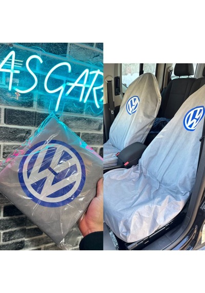 Volkswagen Üniversal Gri Ön 2 Li Tela Servis Kılıfı 2'li Set
